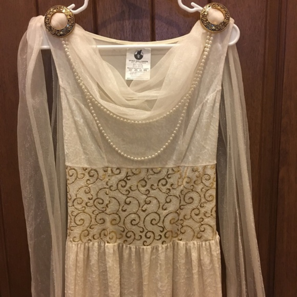 Roman Beauty costume. Cream and gold. Dress only.